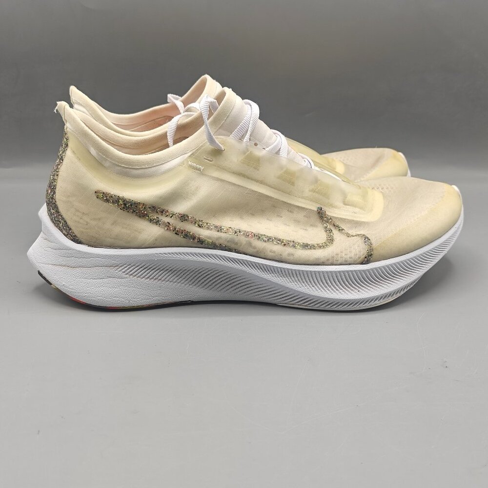 Nike Zoom Fly 3 AW Women's Size 9.5 White Lava Glow Shoes Sneakers BV7780-100